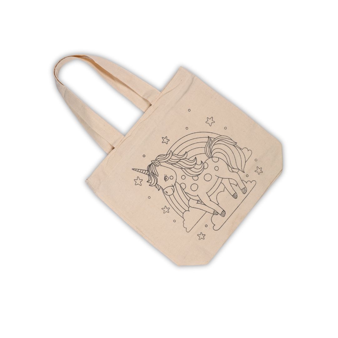 CafePress Team Unicorn Natural Canvas Tote Bag – Reusable Shopping Bag, Two Sizes, Durable & Machine Washable - View #3
