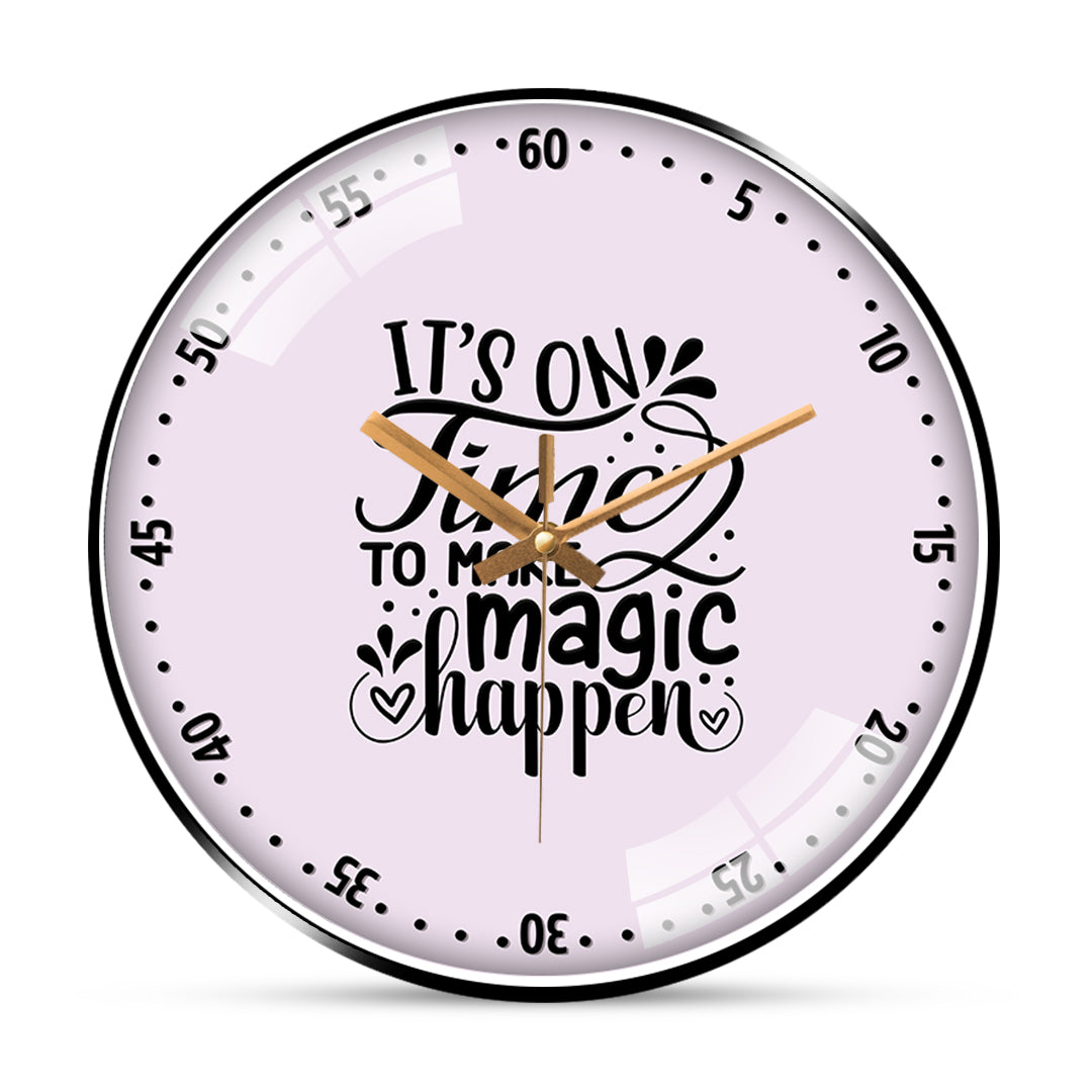 Happiness magic quotes wall clock Hobby Decor Pvt Ltd