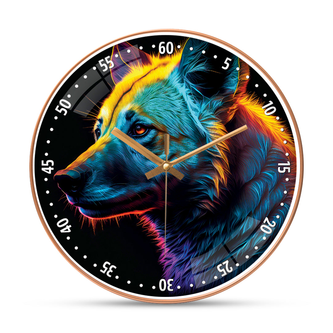 Neon color hyenas wall clock– Hobby Decor Pvt Ltd