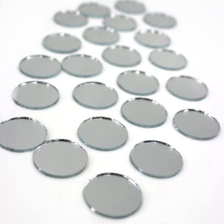 200 Pieces 1 Inch Small Round Glass Mirror, Small India