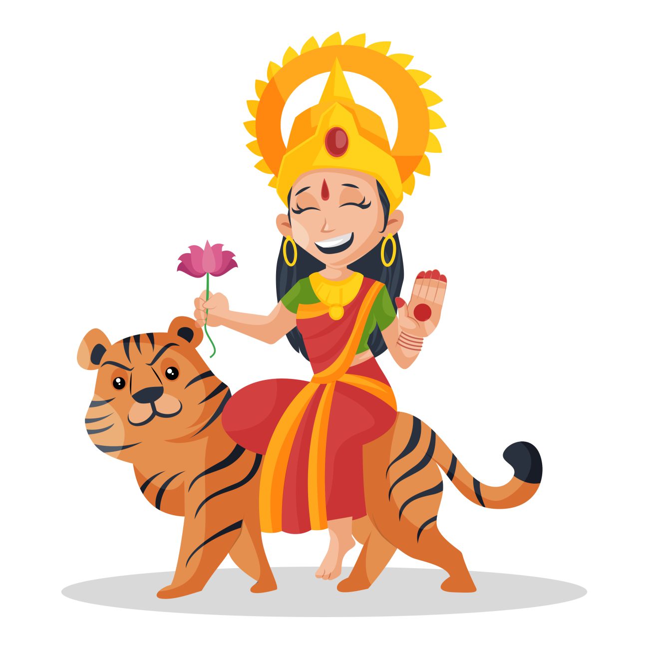 Goddess Durga On Lion Pre-Marked Cutout– Hobby Decor Pvt Ltd