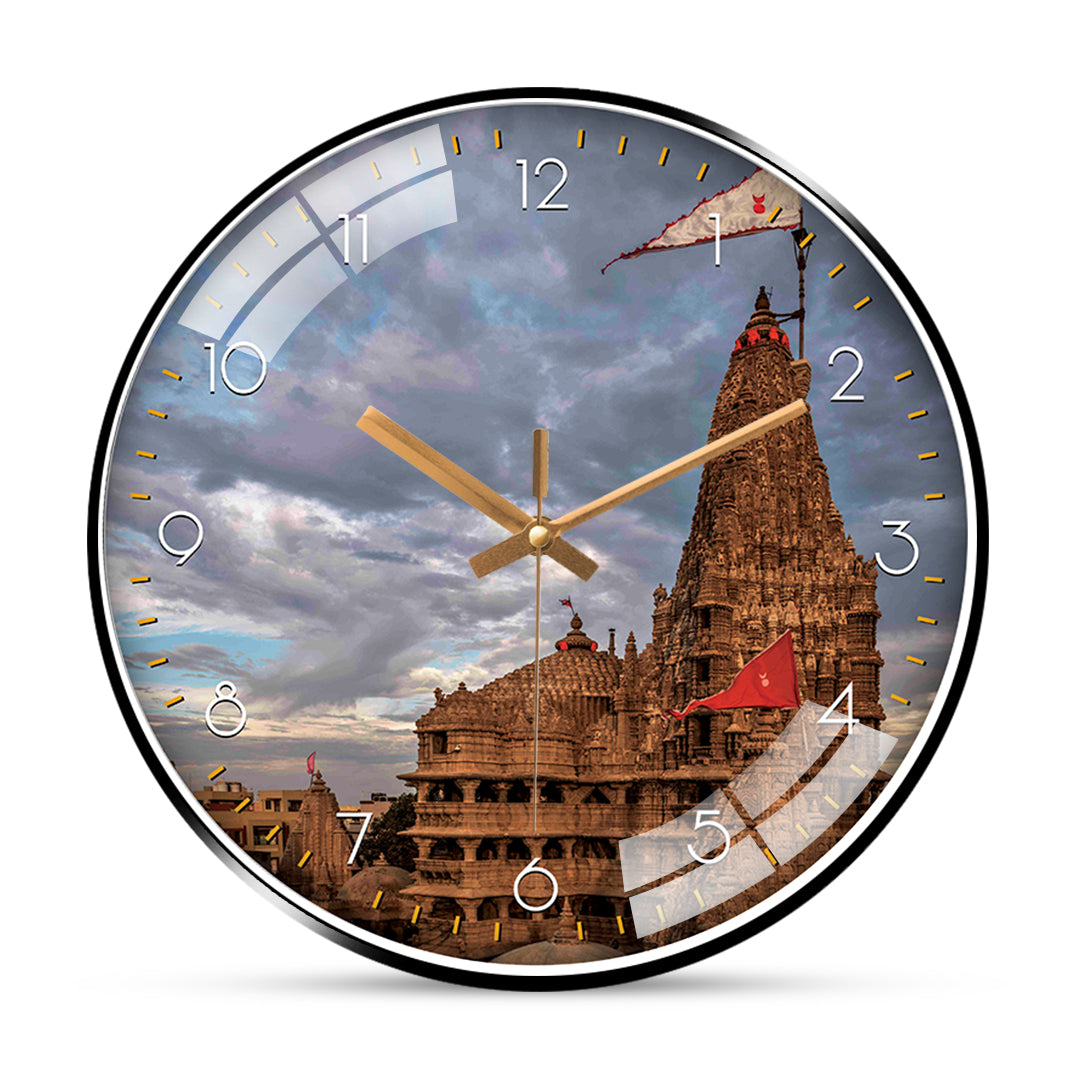 Temple dwarka wall clock Hobby Decor Pvt Ltd