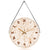Brown marble stone wall clock