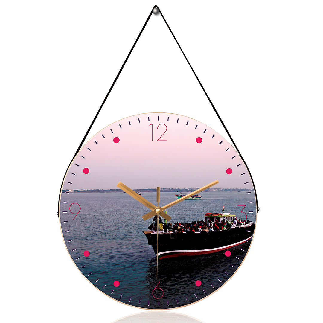 Evening dwarka wall clock Hobby Decor Pvt Ltd