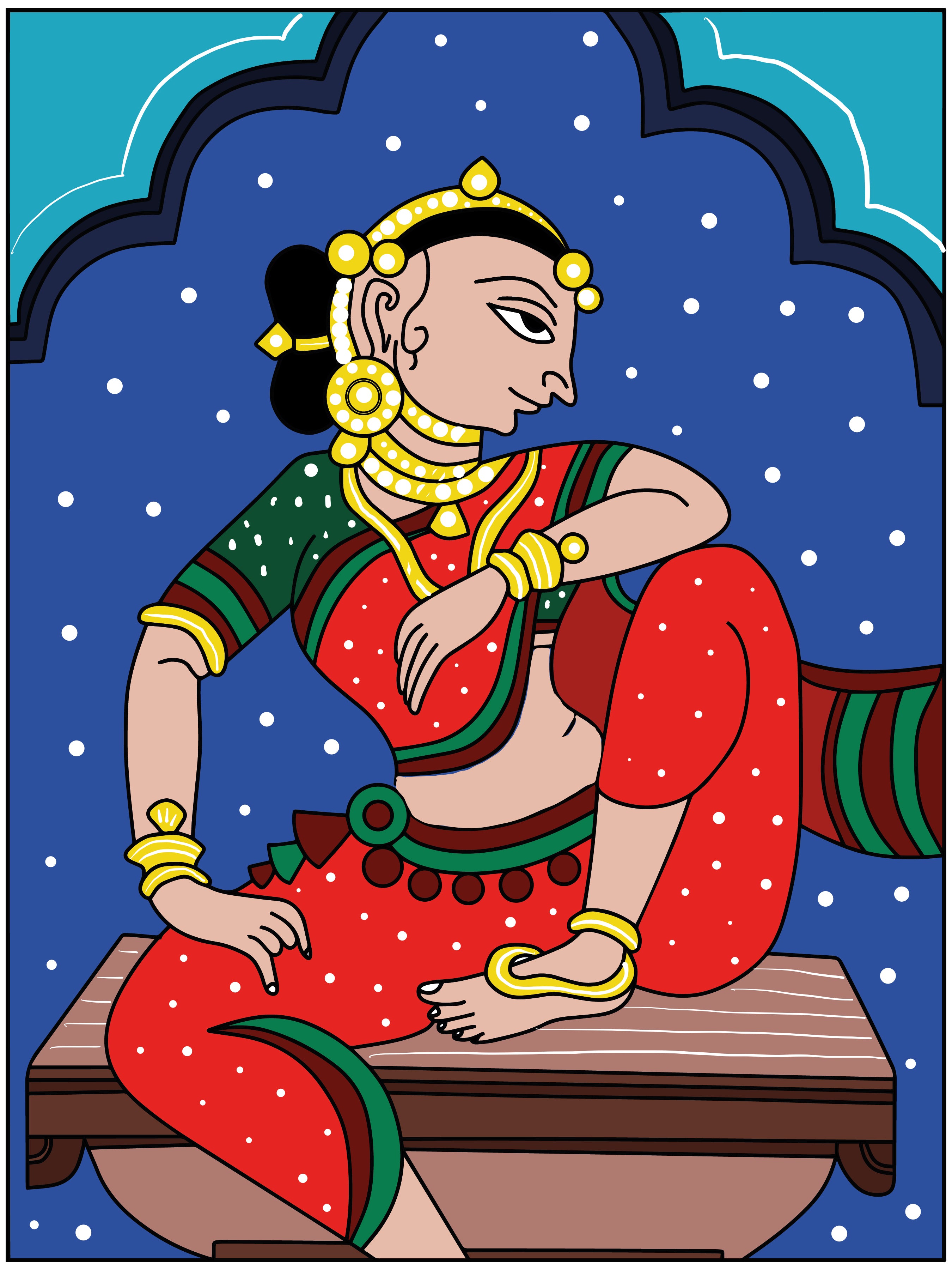 Lady Pattachitra Painting DIY Framed Canvas Base for Painting– Hobby ...