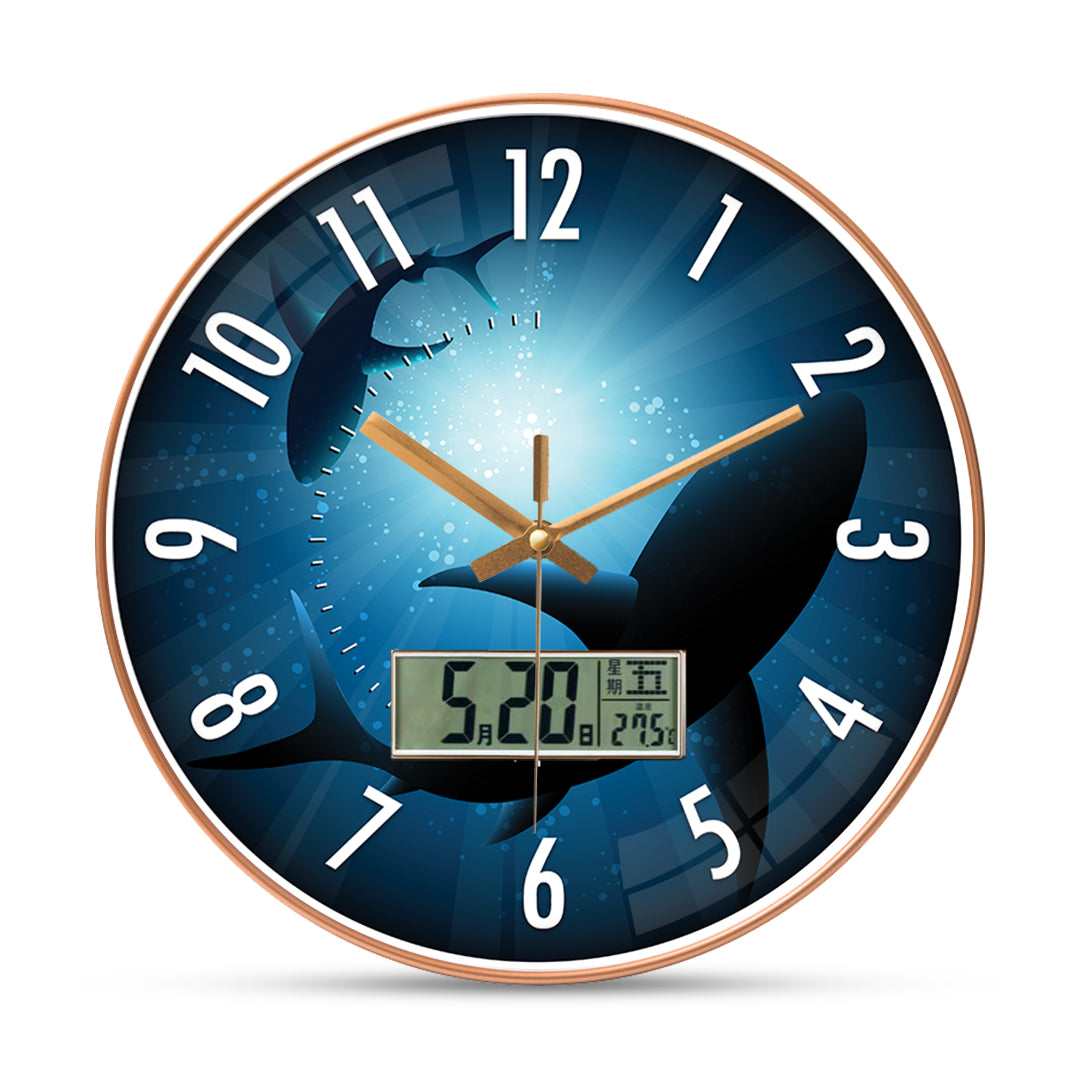 Blue fish wall clock Hobby Decor Pvt Ltd