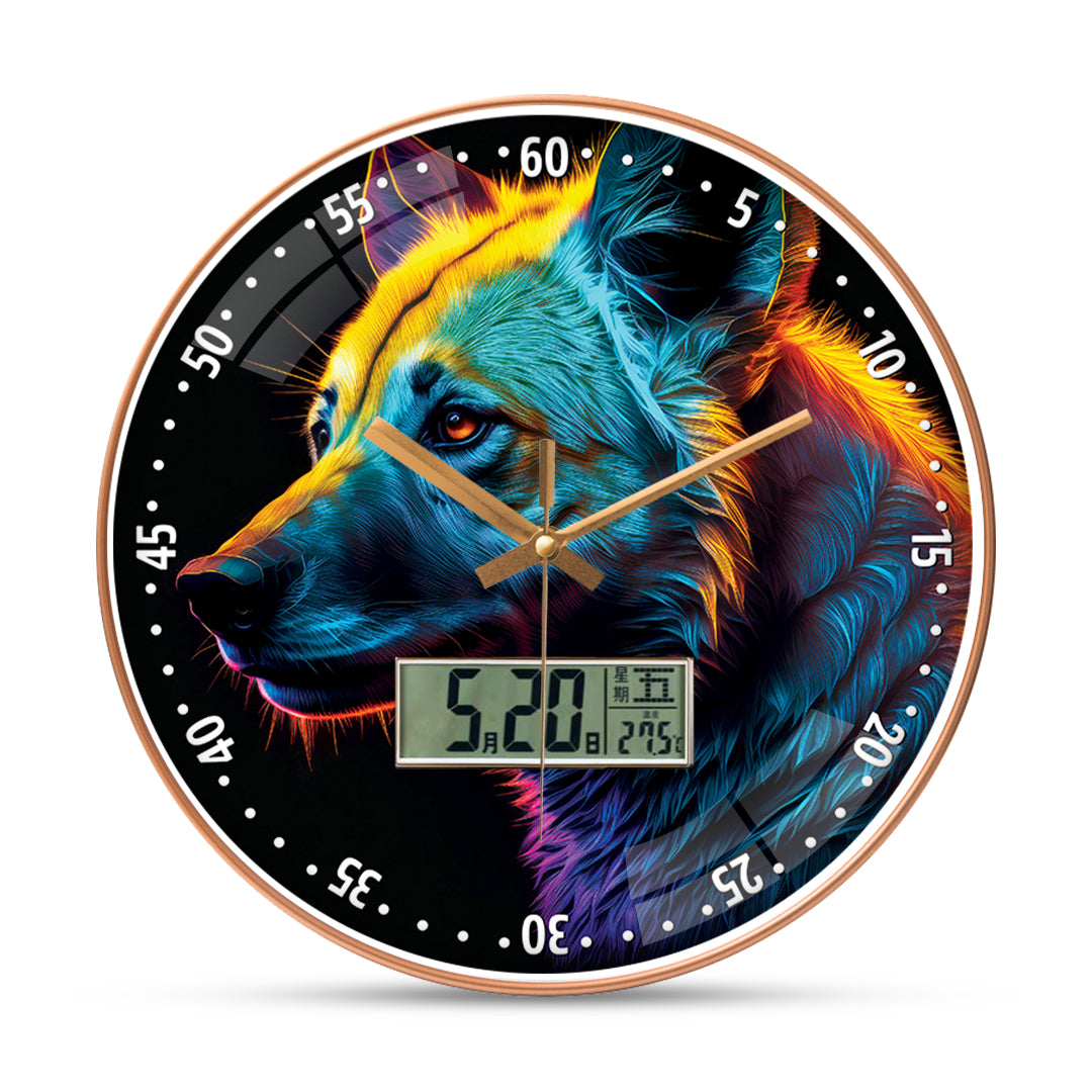 Neon color hyenas wall clock– Hobby Decor Pvt Ltd