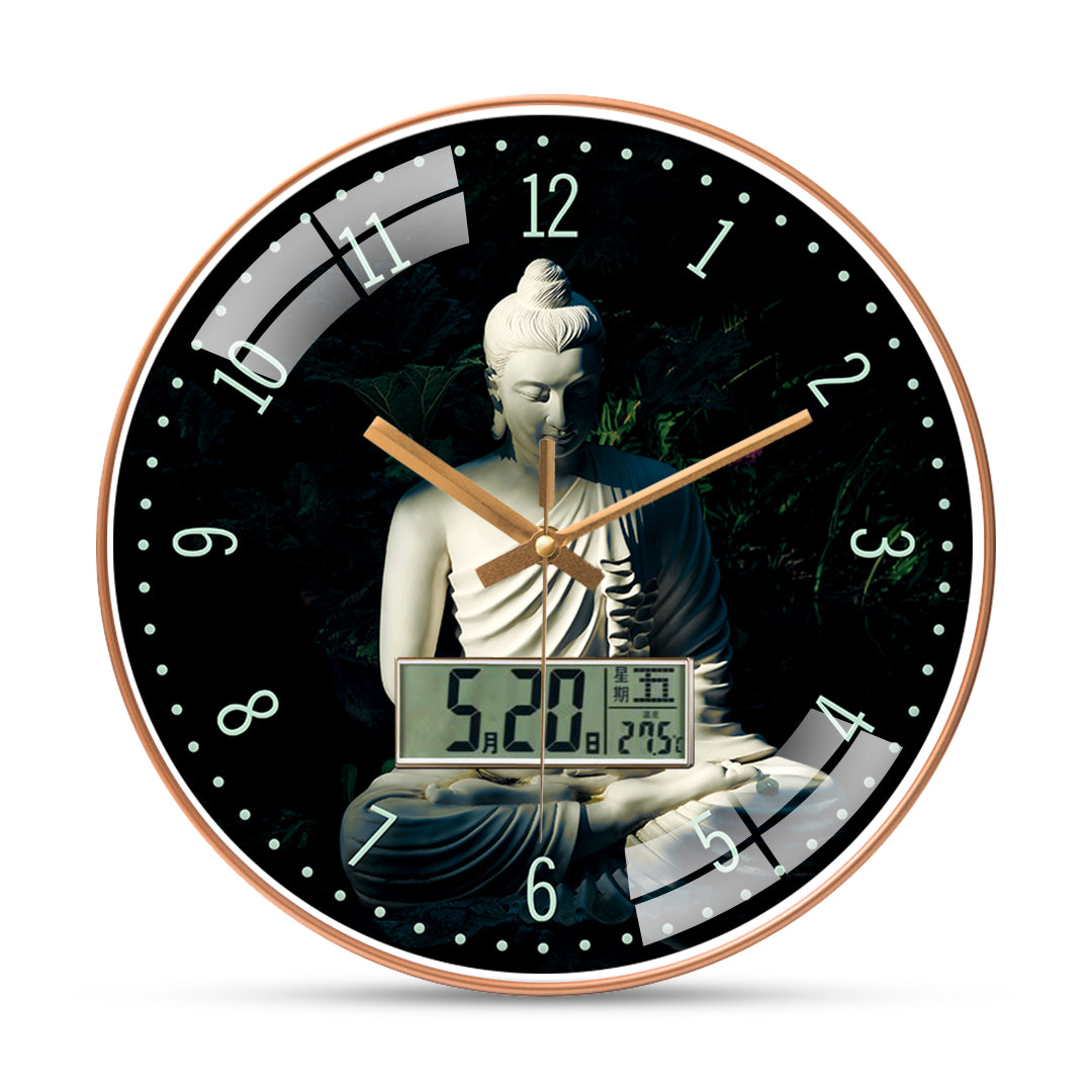 White buddha wall clock Hobby Decor Pvt Ltd