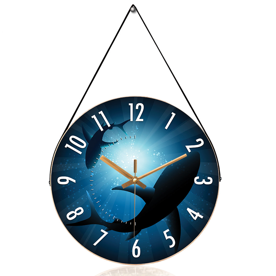Blue fish wall clock Hobby Decor Pvt Ltd