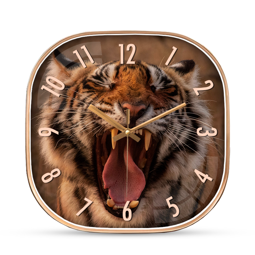 Yawn tiger wall clock– Hobby Decor Pvt Ltd