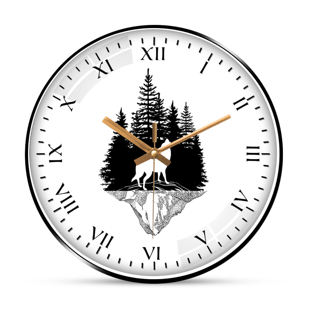 Wildlife wolf wall clock– Hobby Decor Pvt Ltd