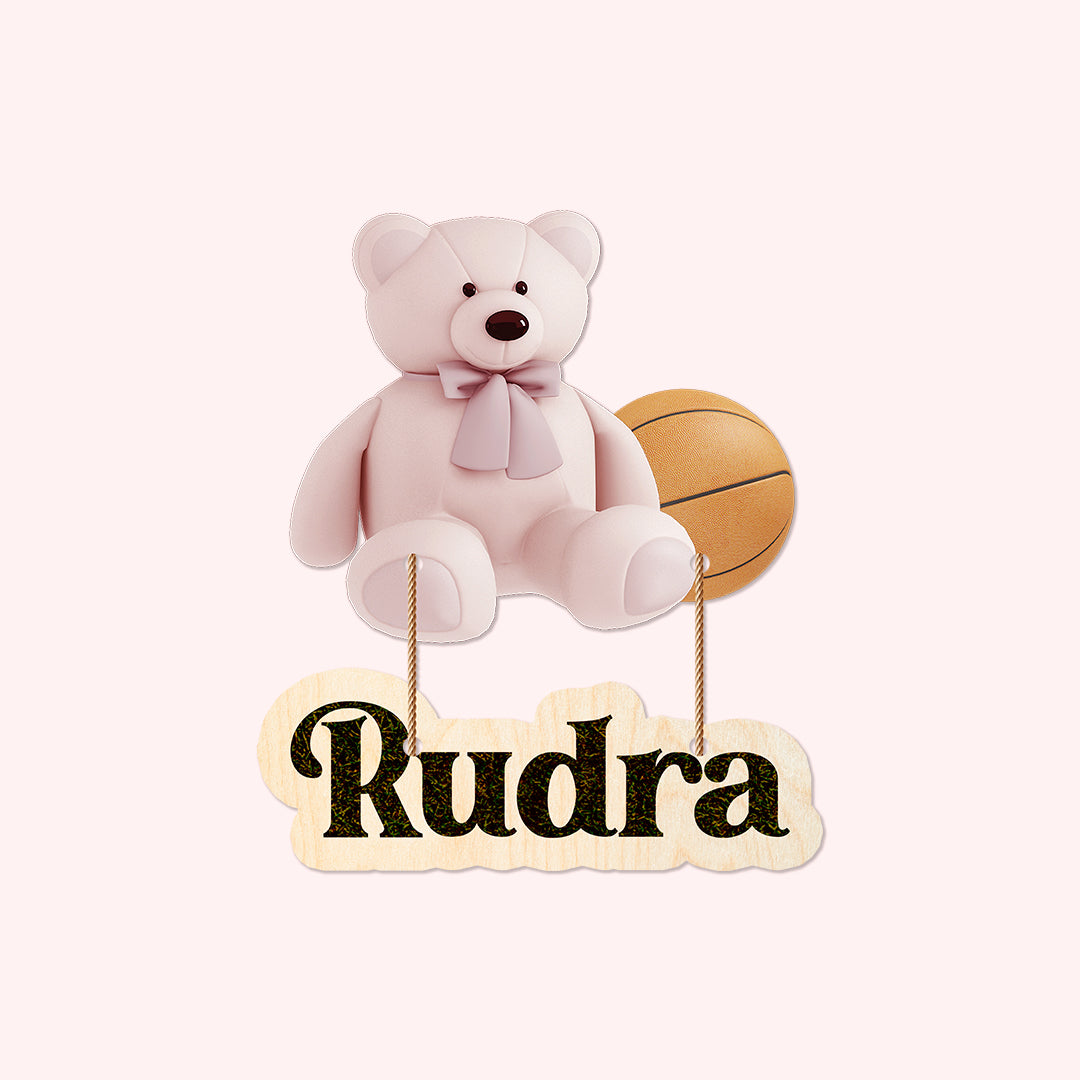 Teddy Theme Kids Name Board– Hobby Decor Pvt Ltd