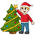 Christmas Boy DIY Stretched Canvas Base for Painting